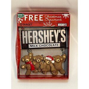 Hersheys Chocolate Teddy Bears Christmas Ornament 2003 new